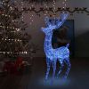 VidaXL Kerstdecoratie Rendier 250 Led&apos, s Blauw 180 Cm Acryl online kopen