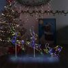 VidaXL Kerstdecoratie rendieren en slee 260x21x87 cm acryl meerkleurig online kopen