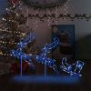 VidaXL Kerstdecoratie rendieren en slee 260x21x87cm acryl blauw online kopen