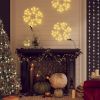 VidaXL Kerstfiguur Sneeuwvlok Met Led&apos, s 3 St 27x27 Cm Warmwit online kopen