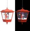 VidaXL Kersthanglamp met LED lamp en kerstman 27x27x45 cm rood online kopen