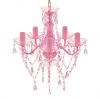 VIDAXL Krystallkrone 5 p&#xE6, rer rosa online kopen