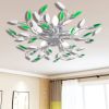 VidaXL Lamp Met Kristallen Bladeren Van Acryl Voor 5x E14 Wit/groen online kopen