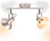 VidaXL Plafondlamp voor 2 peertjes E14 zilver online kopen