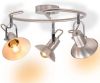 VidaXL Plafondlamp voor 3 peertjes E14 zilver online kopen