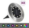 VidaXL Solargrondlampen 8 st LED lichten RGB kleur online kopen