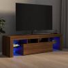 VidaXL Tv meubel Led verlichting 140x36, 5x40 Cm Bruineikenkleurig online kopen