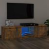 VidaXL Tv meubel Led verlichting 140x40x35, 5 Cm Gerookt Eikenkleurig online kopen