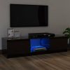 VidaXL Tv meubel met LED verlichting 120x30x35, 5 cm hoogglans zwart online kopen