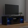 VidaXL Tv meubel Met Led verlichting 120x35x40 Cm Hoogglans Zwart online kopen