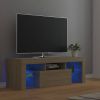 VidaXL Tv meubel met LED verlichting 120x35x40cm sonoma eikenkleurig online kopen