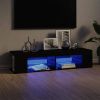 VidaXL Tv meubel Met Led verlichting 135x39x30 Cm Zwart online kopen
