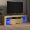 VidaXL Tv meubel met LED verlichting 140x36, 5x40 cm sonoma eikenkleur online kopen