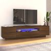VidaXL Tv meubel Met Led verlichting 160x35x40 Cm Bruineikenkleurig online kopen