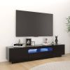 VidaXL Tv meubel met LED verlichting 180x35x40 cm zwart online kopen