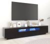 VidaXL Tv meubel met LED verlichting 200x35x40 cm zwart online kopen