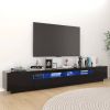 VidaXL Tv meubel Met Led verlichting 260x35x40 Cm Zwart online kopen