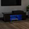 VidaXL Tv meubel Met Led verlichting 90x39x30 Cm Hoogglans Zwart online kopen