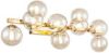 Maytoni Dallas wandlamp met 9 glasbollen, goud online kopen