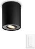 Philips Plafondspot Hue Pillar White Ambiance 1 lichts zwart met schakelaar 929003046501 online kopen