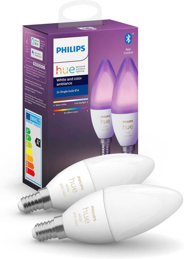 Philips Hue E14 5W White and Color set van 2 929002294205 online kopen