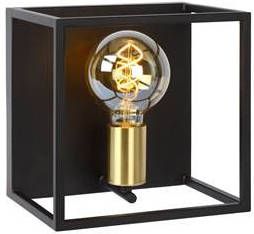 Lucide wandlamp Ruben zwart 22x18x22 cm Leen Bakker