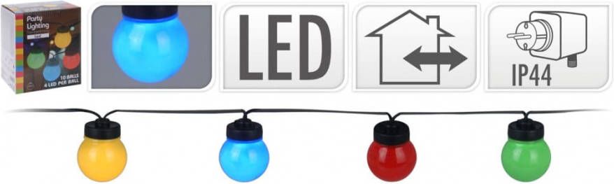 Progarden Feestverlichtingsset met 10 Lampen LED 12 V meerkleurig